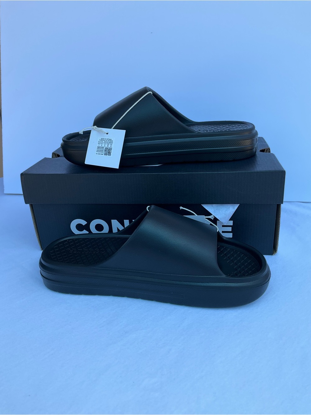 Converse Essencial Slide Slip Unisex Sandals Black